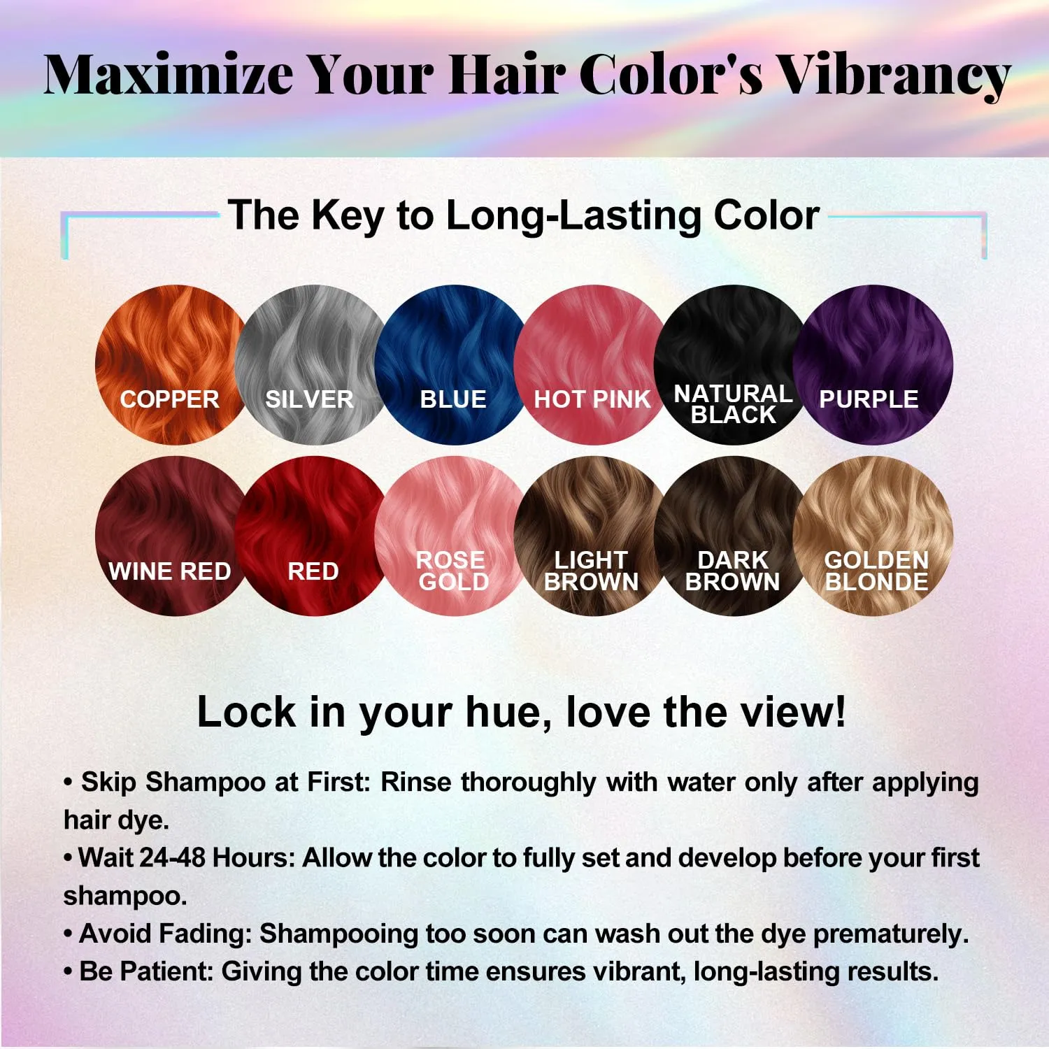 Vegan Semi-Permanent Hair Color Mask – Ammonia-Free, Paraben & Sulfate-Free Hair Dye & Depositing Conditioner, Plant-Based Formula, Long-Lasting Color in Minutes, 300ml (GOLDEN BLONDE)