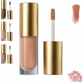 Vegoly Liquid Eye Shadow, Vegoly Creamy Liquid Eye Shadow, Multi Color Liquids Eyeshadow, Long Lasting Charm Full of Color Easy to Create Attractive Makeup (01 Warm Tan)