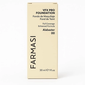 VFX Pro Camera Ready Foundation, Alabaster 00 Neutral, Full Coverage, Oil-Free, Matte Finish, 1 fl oz