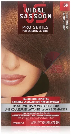 Vidal Sassoon Pro Series Hair Color, 6R Light Auburn, 1 Kit
