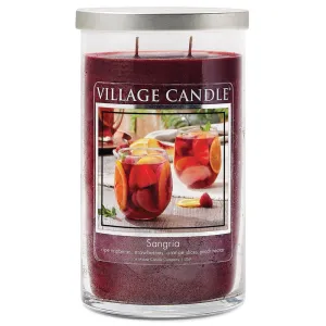 Village Candle Sangria, Large Silver Lid Tumbler Scented Candle, 19 oz