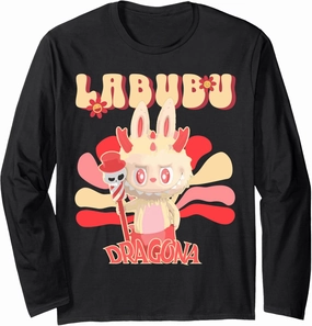 Vintage Cute Labubu Lover The Monsters Pink Women Girl Kids Long Sleeve T-Shirt