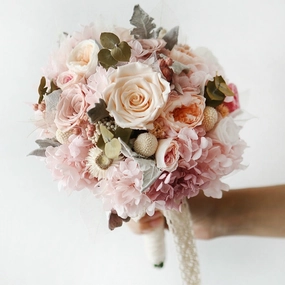 Vintage Romance Bridal Bouquet - Preserved Flower Wedding Bouquet