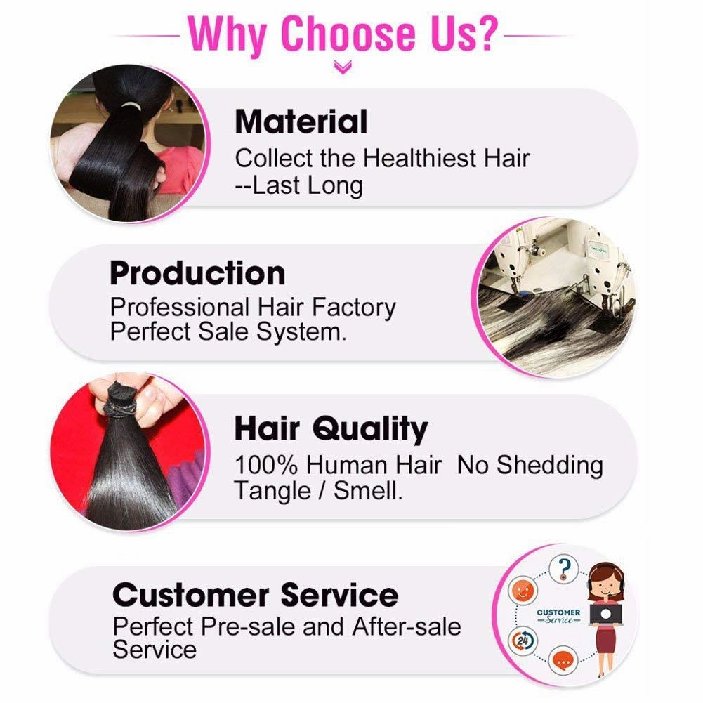 VIOLET Hair Beauty Short Brazilian Virgin Hair Body Wave 6Pcs Bundles With Closure 8inch Bob Weave Human Hair With Closure Short Hair Extensions Natural Black (8 Inch (Pack of 6), 1B)