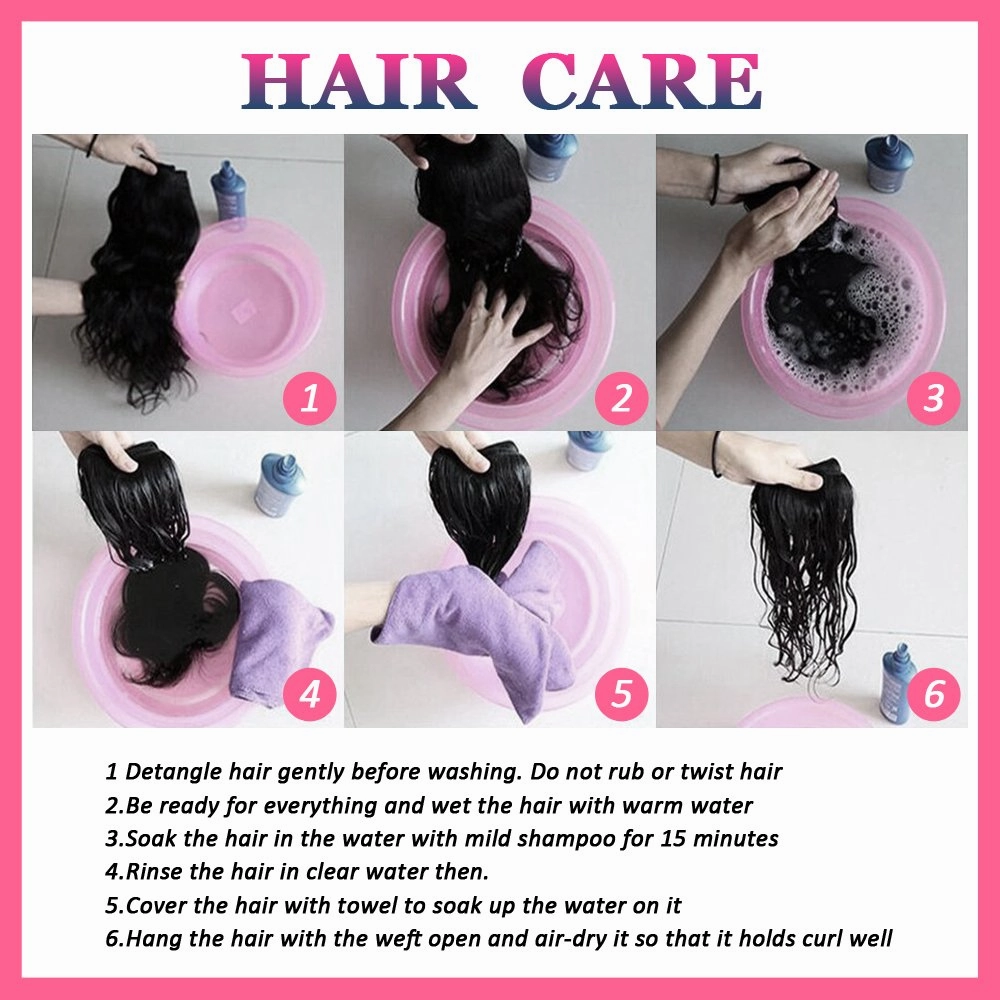 VIOLET Hair Beauty Short Brazilian Virgin Hair Body Wave 6Pcs Bundles With Closure 8inch Bob Weave Human Hair With Closure Short Hair Extensions Natural Black (8 Inch (Pack of 6), 1B)
