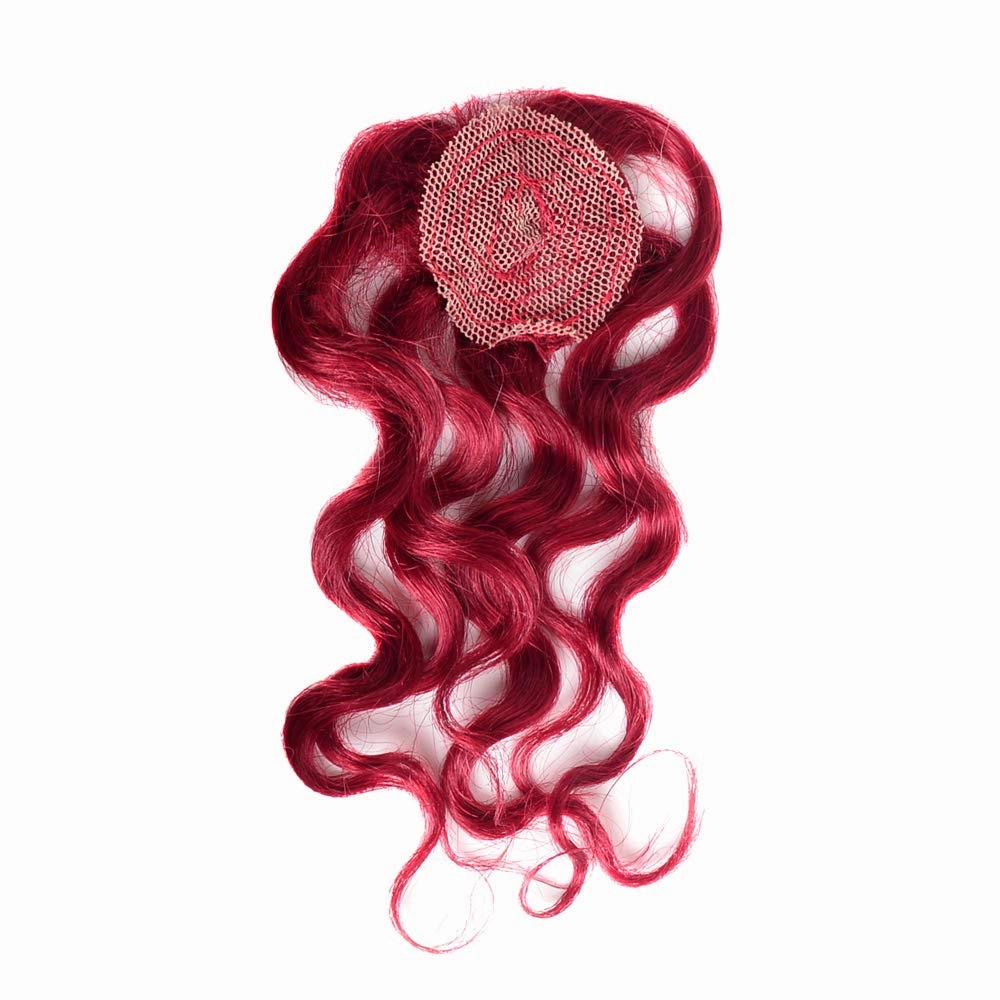 VIOLET Hair Short Curly Human Hair Bundles with Closure 100% Brazilian Curly Hair Weave Full Head Wavy Bundles 8 inch Burgundy Human Hair Extension Deep Curly Weave Hair Bundles