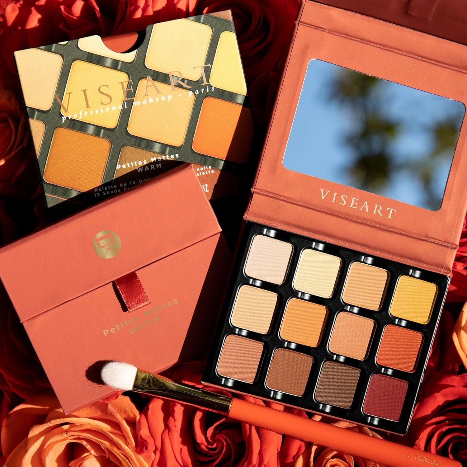 Viseart Paris Petites Pro Luxe Eyeshadow Makeup Palette (Warm Mattes)