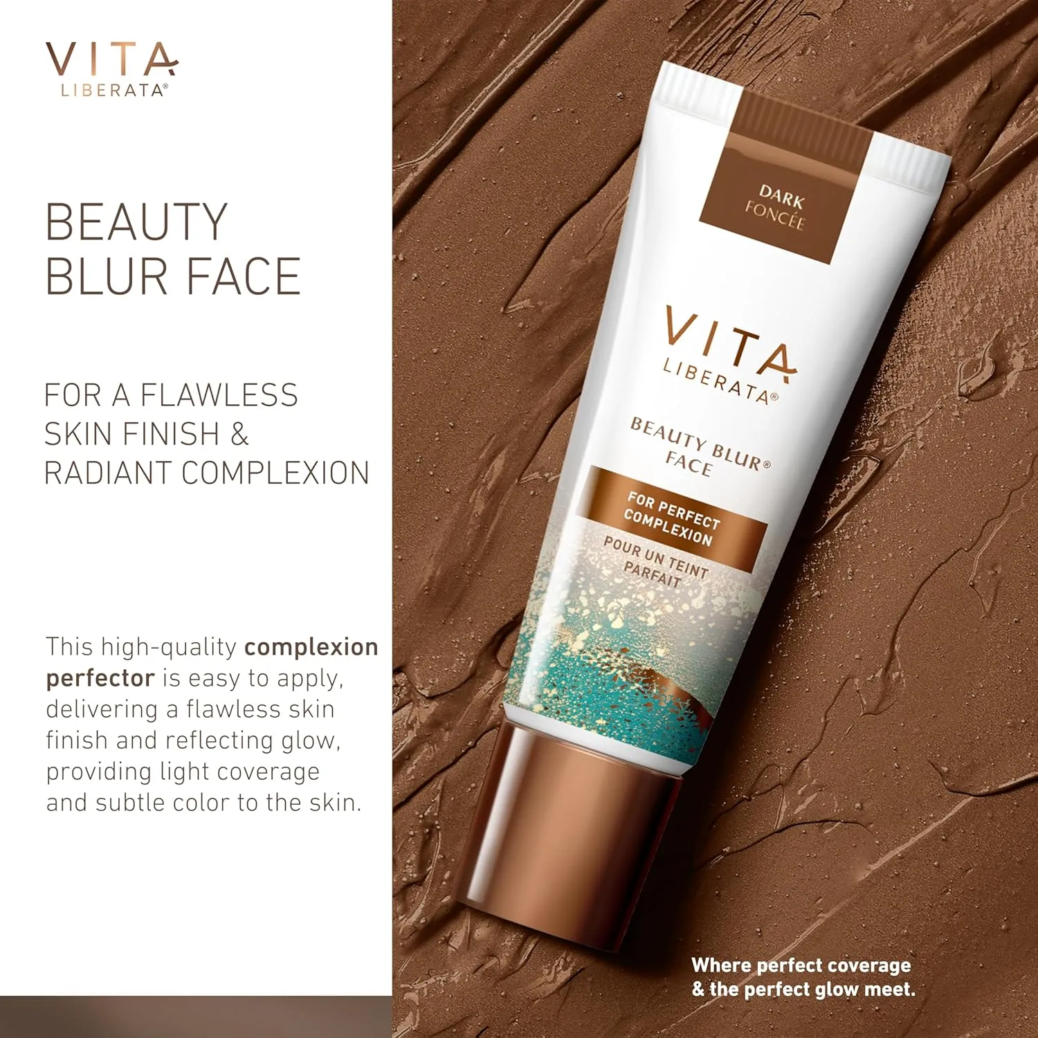 Vita Liberata Beauty Blur Face, CC Cream, Flawless Complexion, Radiant Glow, Evens Skin Tone, Full Coverage Foundation, Hydrating & Customizable, New Packaging
