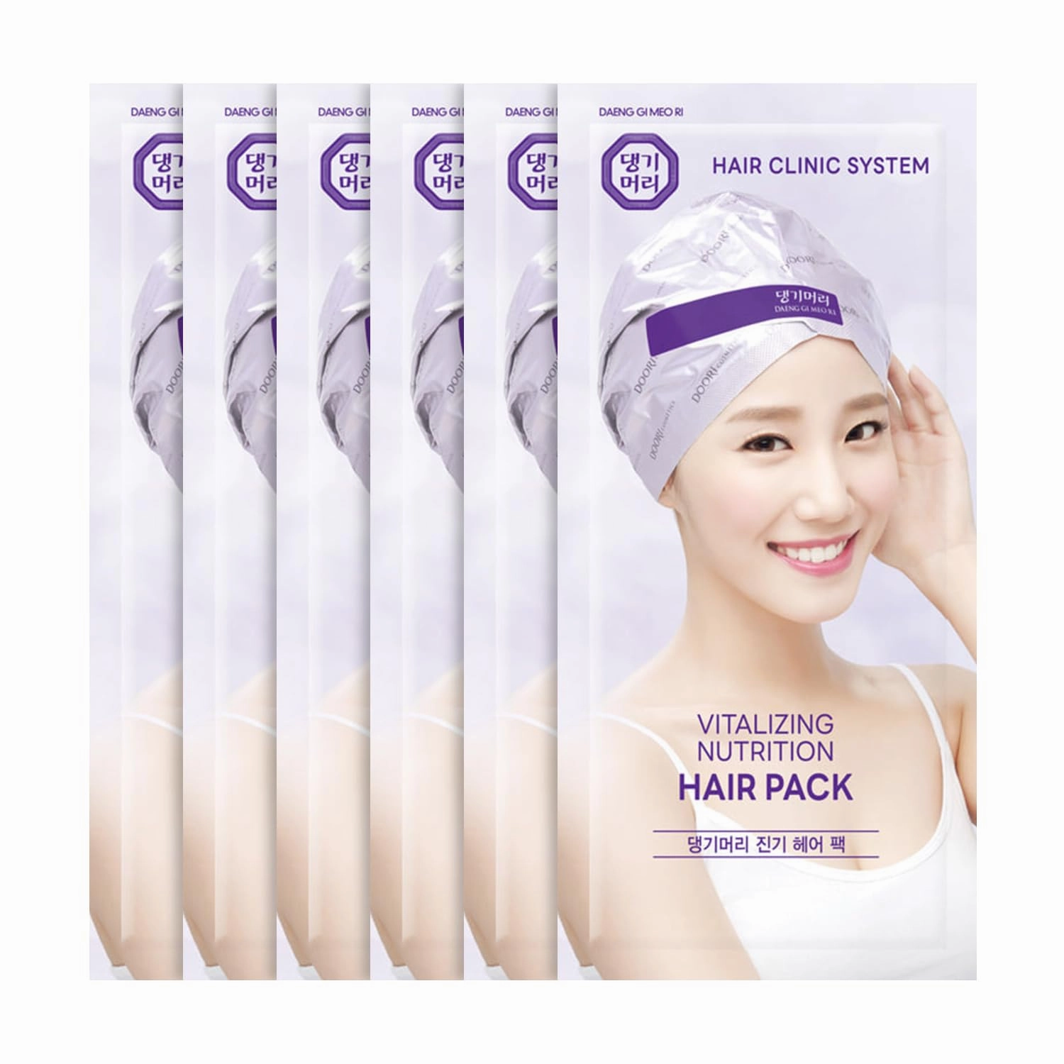 Vitalizing Nutrition Hair Pack - Korean Hair Treatment for Dry Damaged Frizzy Hair - Herbal Deep Conditioner with Ginseng - K-Beauty Hair Mask 6 Pack (35g / 1.23 fl. oz)