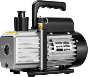 VIVOHOME 3.5 CFM 1/4 HP 110V Single Stage HVAC Vacuum Pump for R134a R12 R22 R502 R410a Systems, Auto AC Vacuum Pump for Air Conditioner Servicing Resin Degassing with Oil Bottle