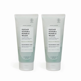 VOESH Sugar Scrub   Bubble Wash, Exfoliating Body Scrub & Body Wash, Body Scrub, Scalp Scrub, Scalp Care, Shower Sugar Scrub, Vegan Body Care