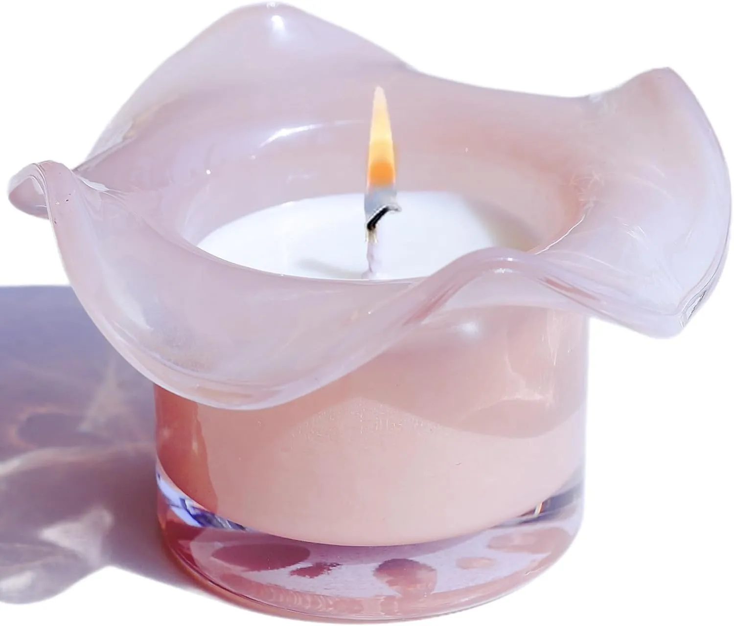 VOHO Pink Flowers Candles for Women, Funny Candles Gifts for Flower Lovers, Mother, Daughter, Girls Friend at Birthday, Christmas, Pink Scented Candle Gifts for Wife Anniversary(3 Pack, 3 Fragrances)