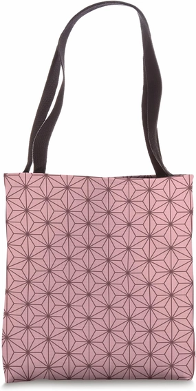 Wagara Traditional Japanese pattern design - ASANOHA Pink Tote Bag