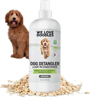 We Love Doodles Dog Detangler Spray - Leave-in Conditioner for Dogs - Dog Detangling Spray - Dematting Spray for Dogs - Tangle Remover - Made in The USA (Hypoallergenic Unscented)