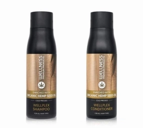 Wellness Premium Wellplex Hemp Infused Hair Repair Bundle | Includes Repair Shampoo & Rejuvenating Conditioner | Hydrates & Strengthens with Organic Hemp Seed Oil & Hyaluronic Acid | Vegan 2x500ml