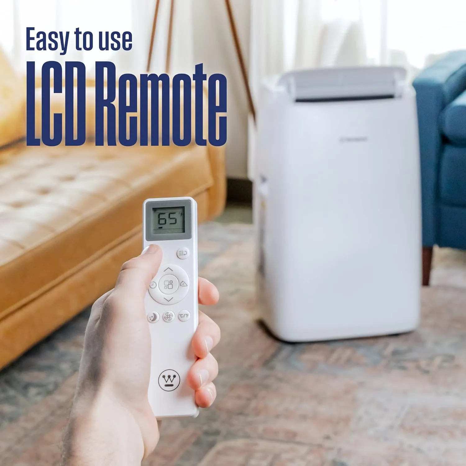 Westinghouse 14,000 BTU Air Conditioner Portable For Rooms Up To 700 Square Feet, Portable AC with Home Dehumidifier, Smart App, 3-Speed Fan, Programmable Timer, Remote Control, Window Kit, White