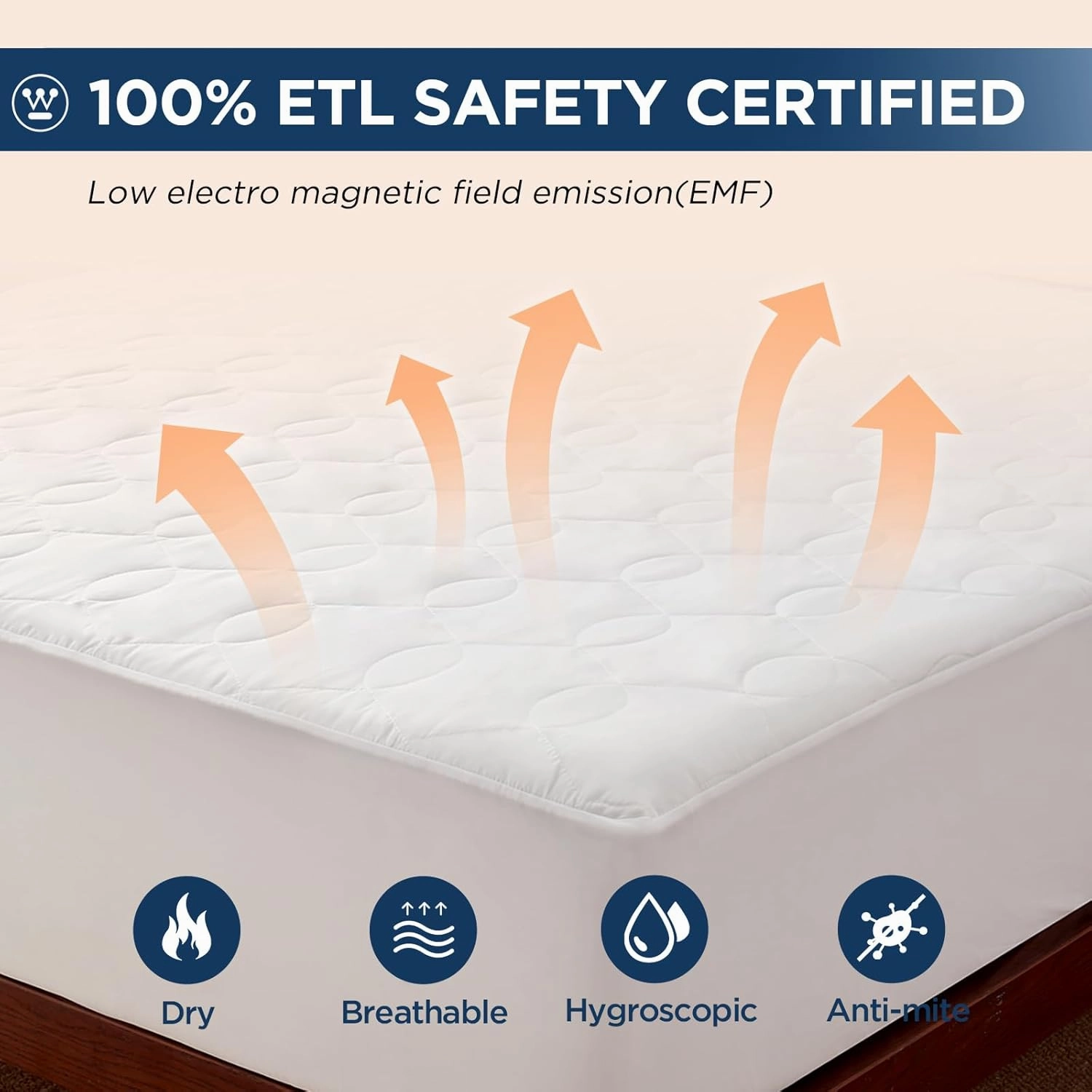Westinghouse Queen Size Heated Mattress Pad, Bed Warmer Electric Mattress Cover with 10 Heat Settings Dual Controller, 1-12H Auto Shut Off, Fit Up to 17" Deep Pocket, Machine Washable, 60x80 Inch