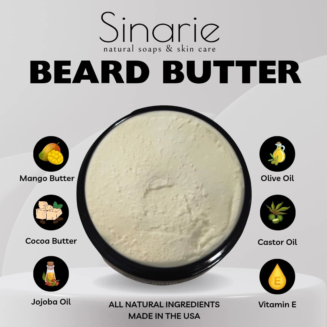 Whipped Beard Butter for Men - Hydrating Nourishing Repair for Hair, 4 oz., 1 count - Beard Conditioner, Beard Butter, Beard Oils, Beard Balm