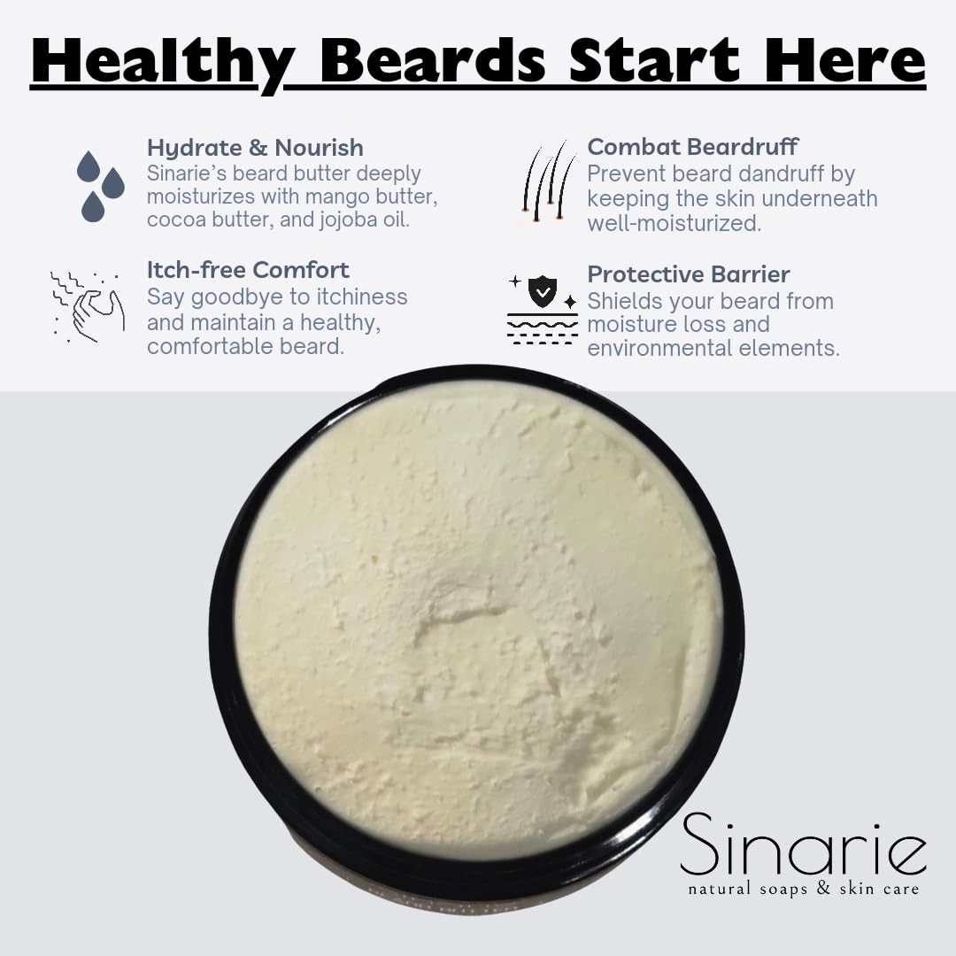 Whipped Beard Butter for Men - Hydrating Nourishing Repair for Hair, 4 oz., 1 count - Beard Conditioner, Beard Butter, Beard Oils, Beard Balm
