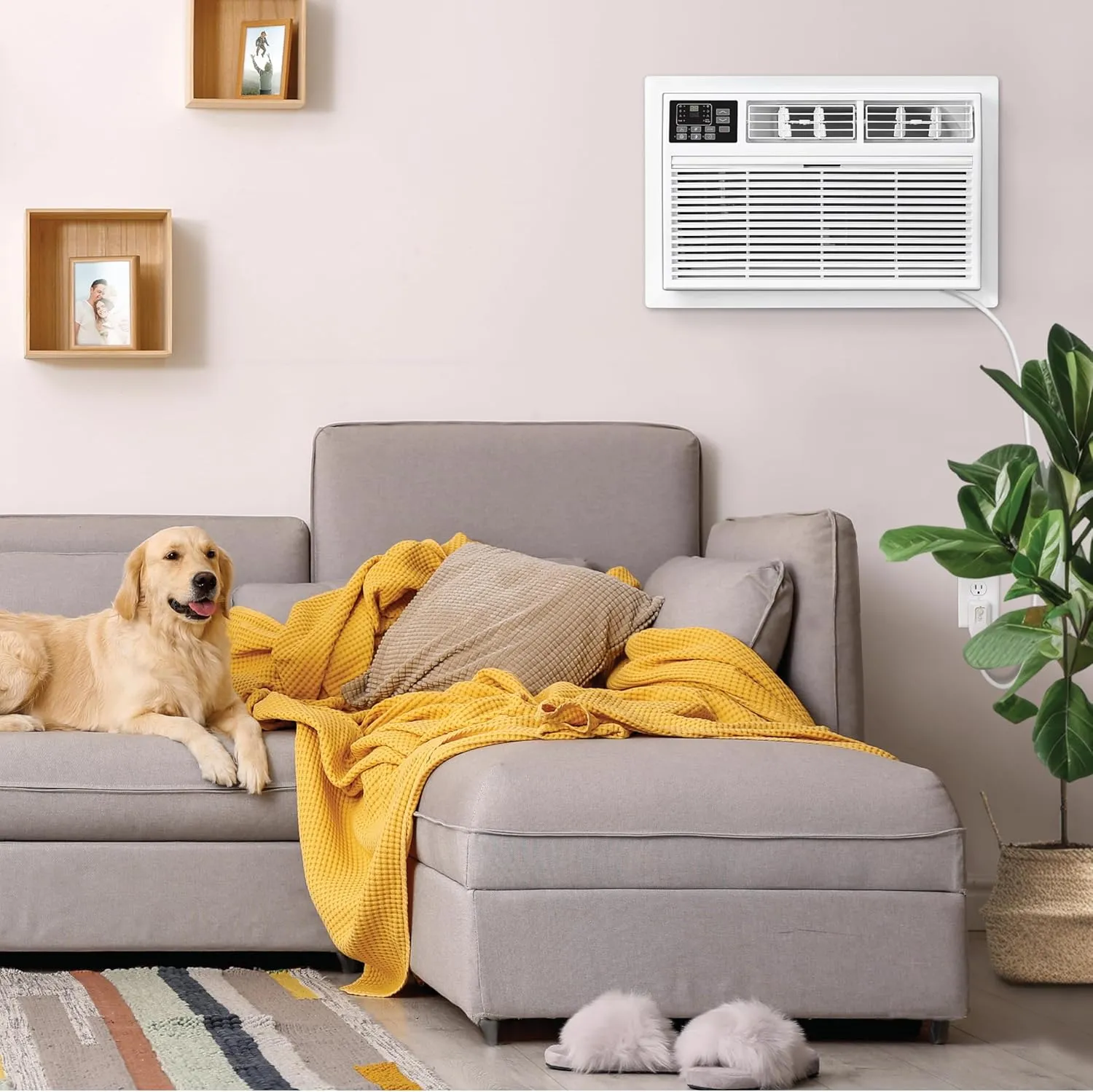 Whirlpool 12,000 BTU Through the Wall Air Conditioner, 115V, Cools up to 550 Sq. Ft for Living Room, Bedroom, Kitchen, Apartment, with Dehumidifier, Remote Control, Digital Display, 24H Timer, White