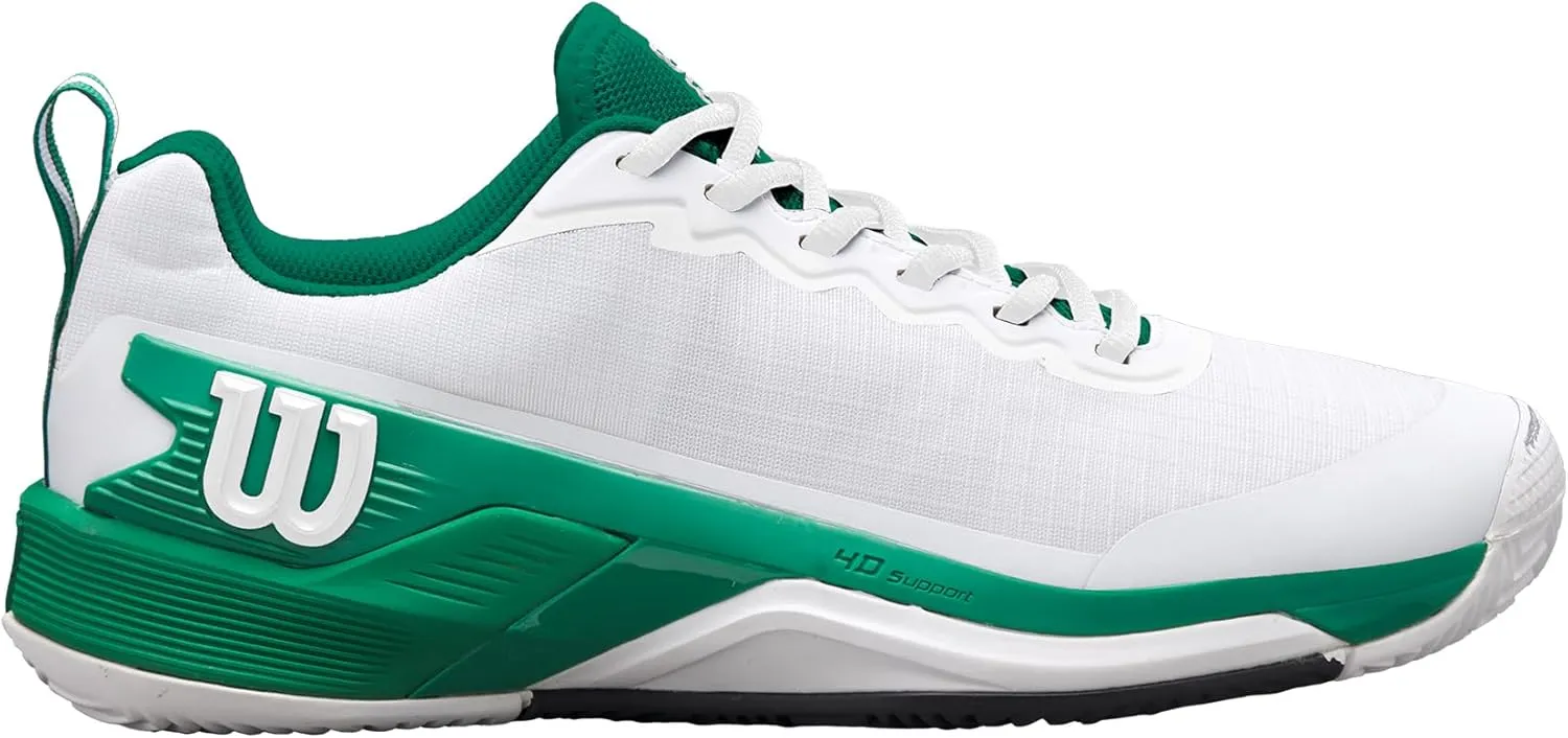 Wilson Men's Rush Pro 4.5 Clay Tennis Shoes, White Bosphorus Black, 10.5 Men