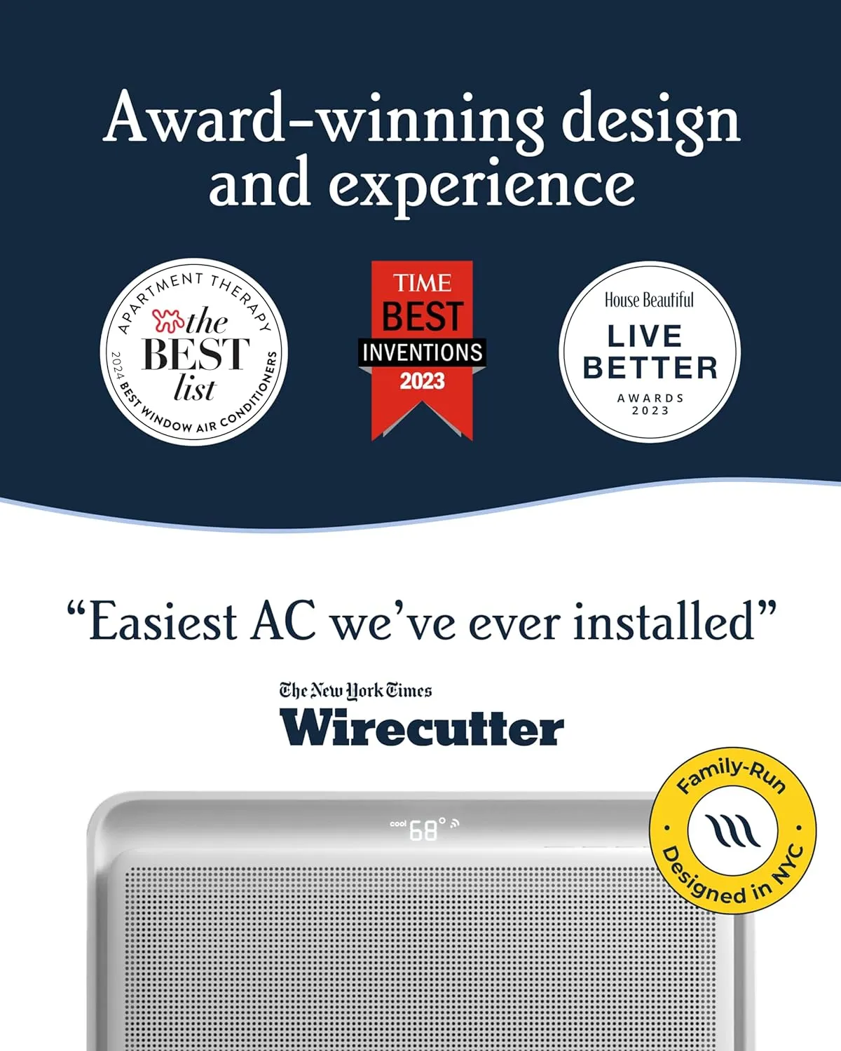 Windmill 8,000 BTU Inverter Window Air Conditioner with WhisperTech - Ultra-Quiet & Smart, Cools up to 350 Sq. Ft. - Easy Install, App/Wi-Fi, Voice-Enabled, Remote Control, High Energy Efficiency