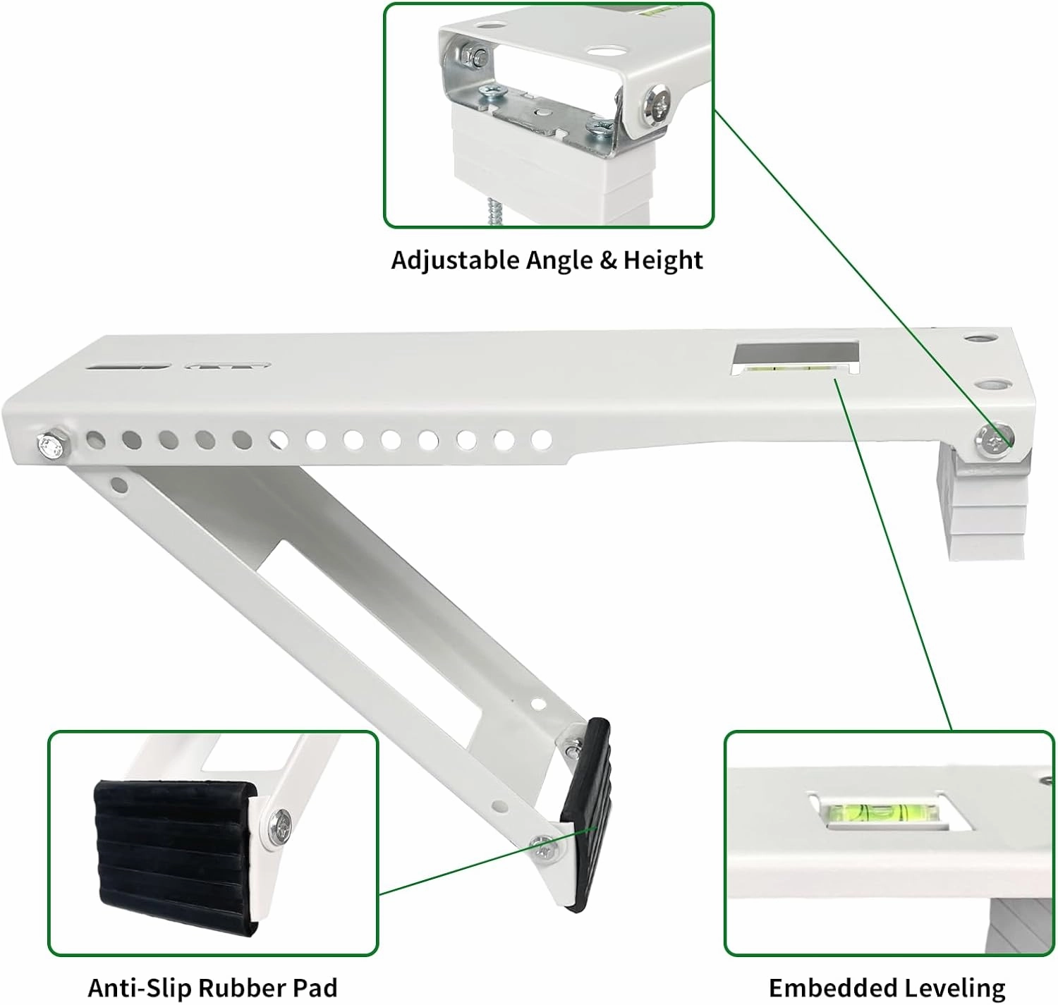 Window Air Conditioner Support Bracket , Window AC Bracket Light Duty Universal AC Support Up to 85 lbs(Patent)