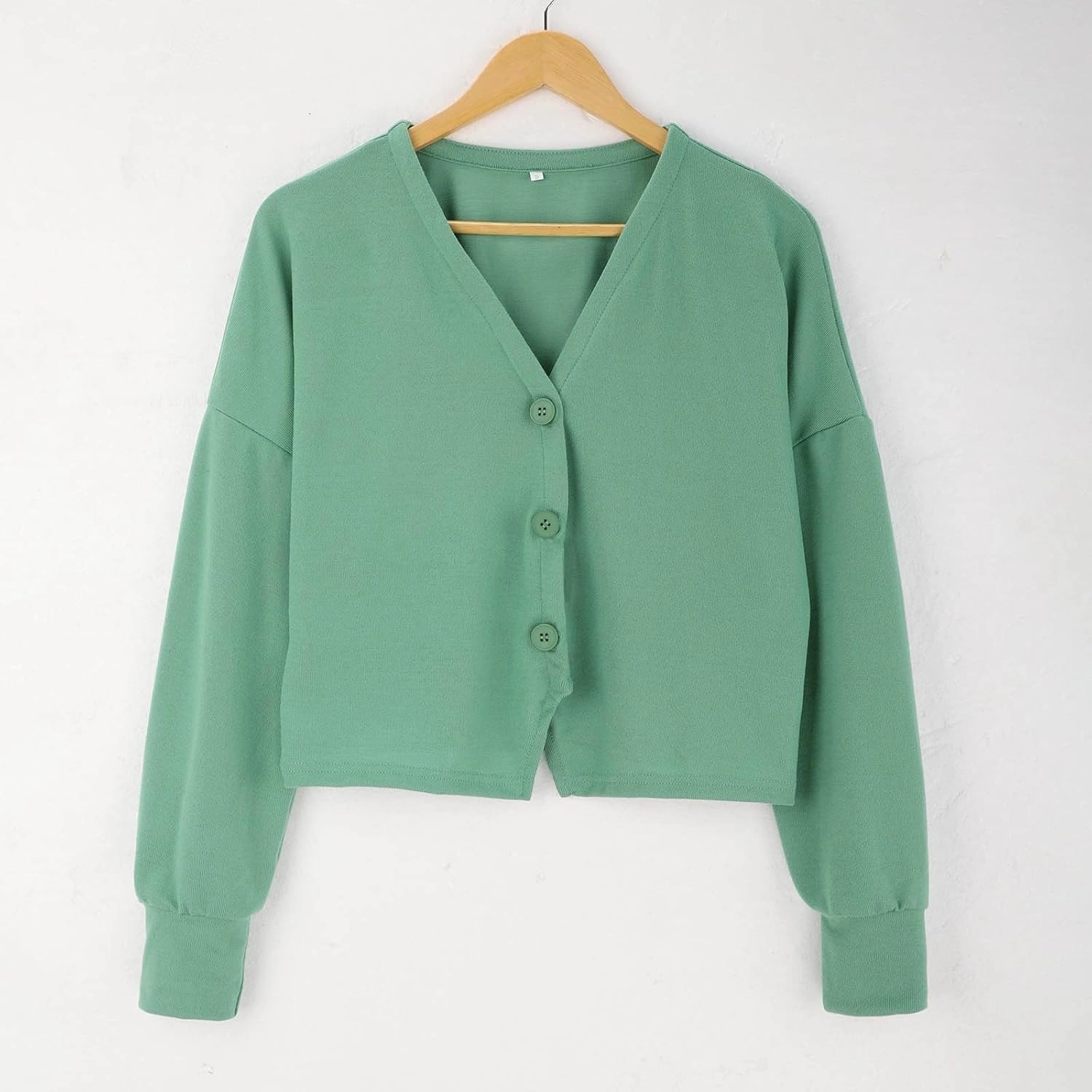 Women's 2024 Cropped Cardigan Sweaters Sweater Slim O-neck Long Sleeve Sweater Open Front Cardigan Sweaters for