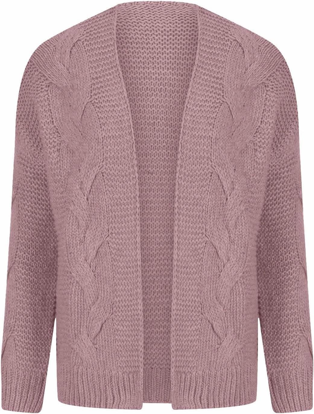 Women's 2024 Cropped Cardigan Sweaters Sweater Slim O-neck Long Sleeve Sweater Open Front Cardigan Sweaters for