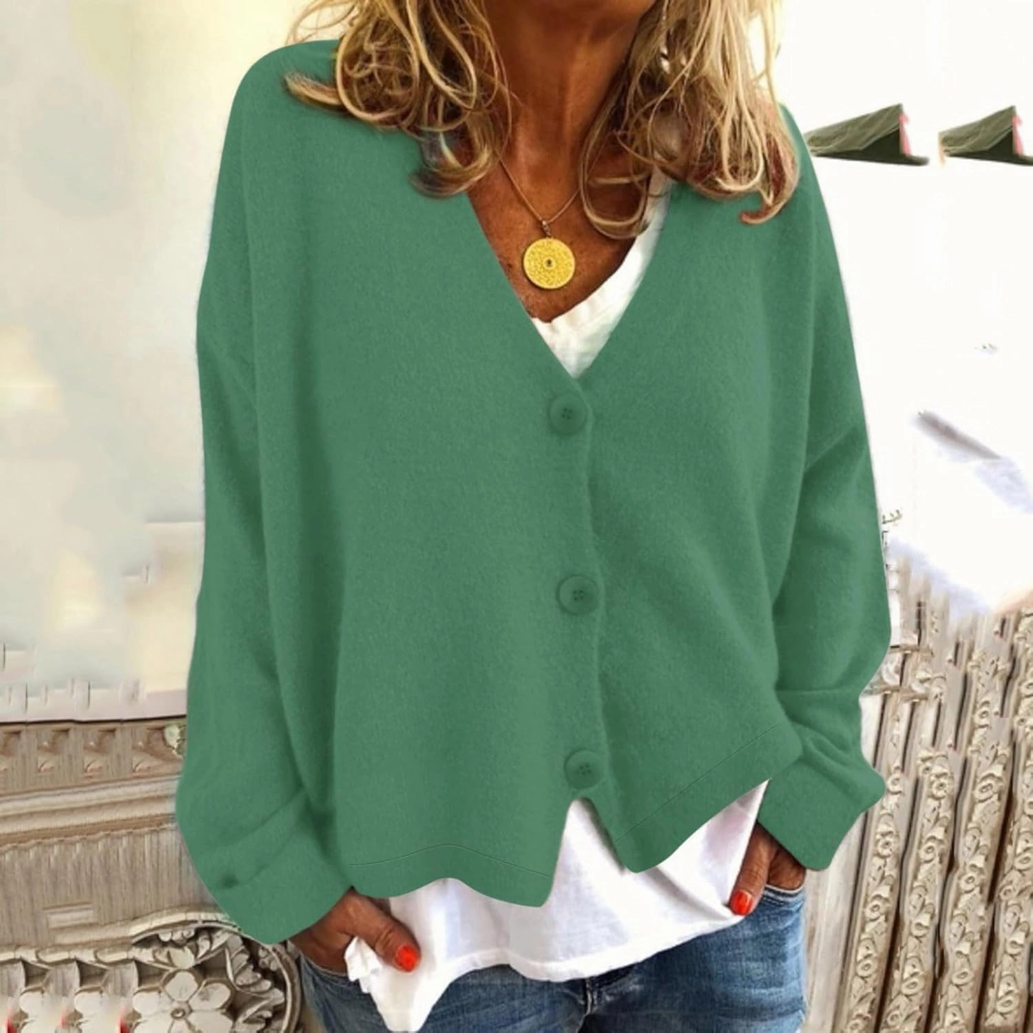 Women's 2024 Cropped Cardigan Sweaters Sweater Slim O-neck Long Sleeve Sweater Open Front Cardigan Sweaters for