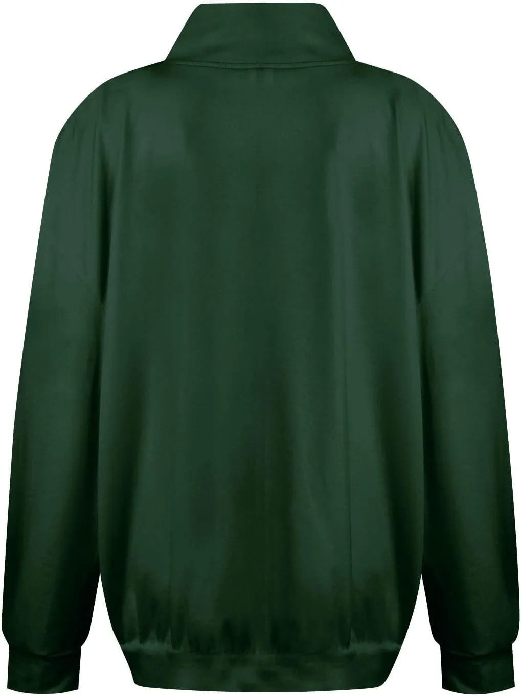 Women's French Terry Sweatshirt Fashion Solid Color Long Sleeve Loose Slit Half Turtleneck Sweatshirt Top, S-3XL