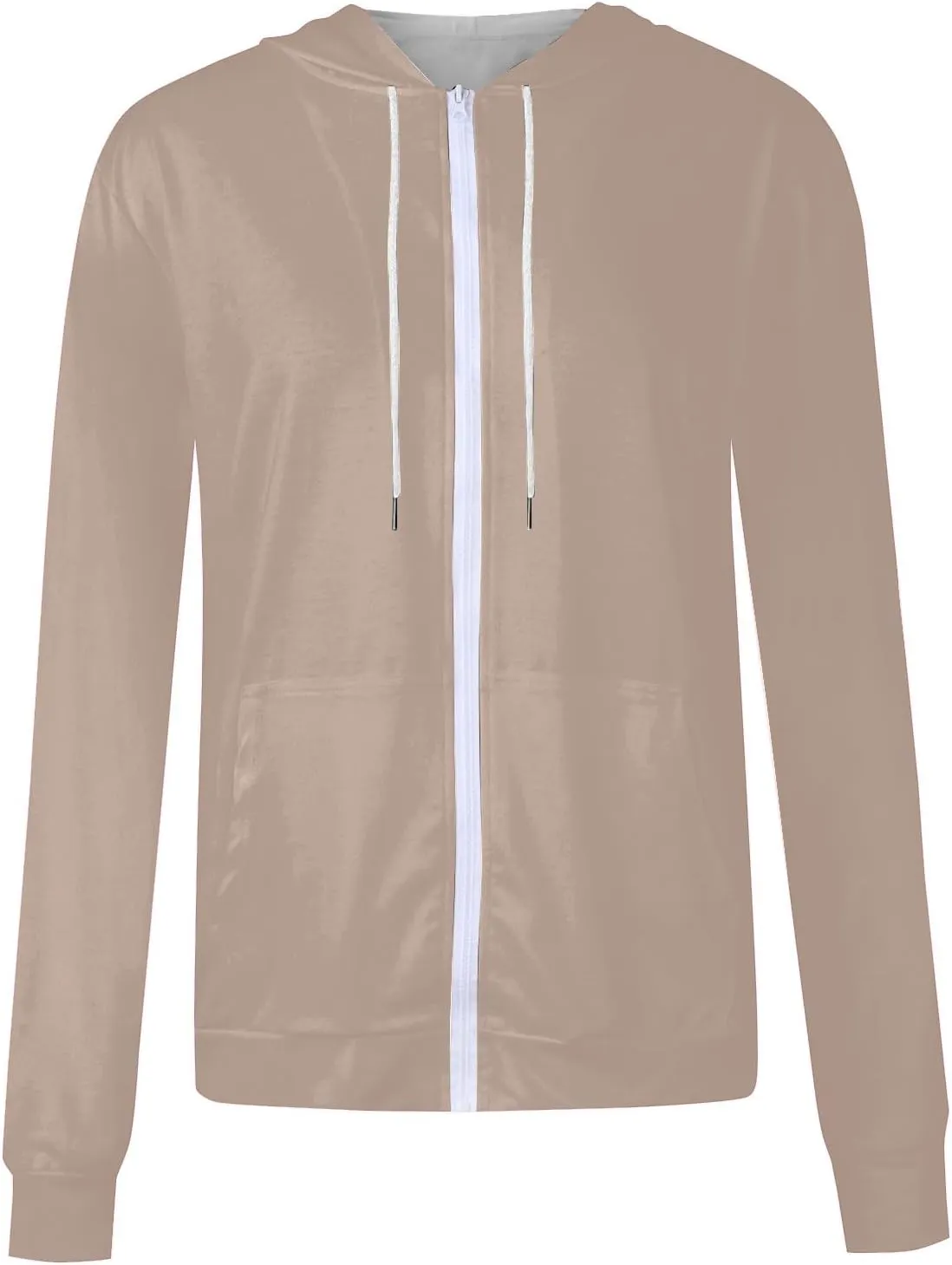 Womens Zip Up Hoodies Casual Oversized Fleece Sweatshirts Long Sleeve Jacket with Pockets 2024 Fall Sweatshirts