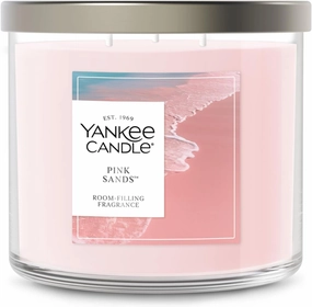 Yankee Candle 3 Wick Candle Jar, Scented Candle with up to 40 Hours of Burn Time, Soy Wax Blend for Consistent Long Lasting Scent from First to Last Burn, Pink Sands