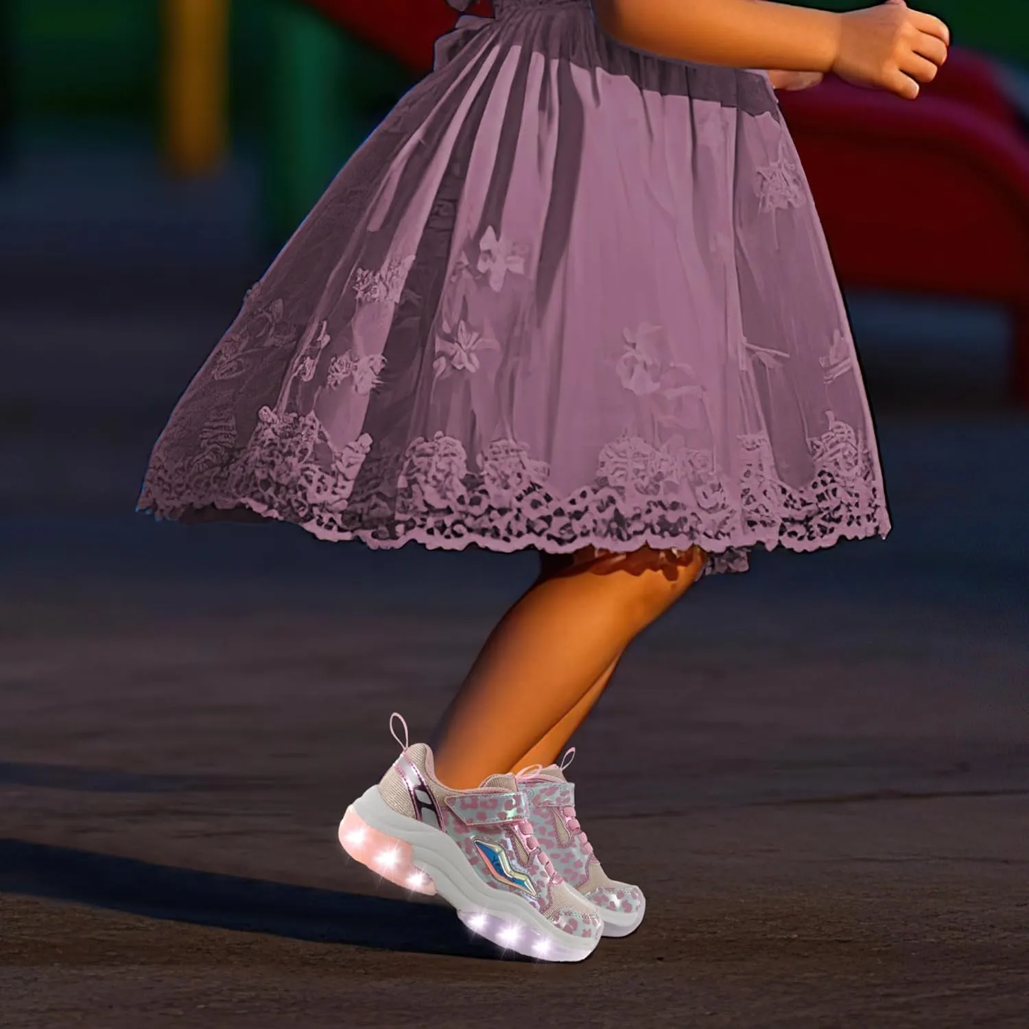 YESKIS Kids Boys Girls Light Up Shoes Lightweight Mesh Breathable Led Flashing FutuVibe Running Sneakers for Little Kid and Big Kid