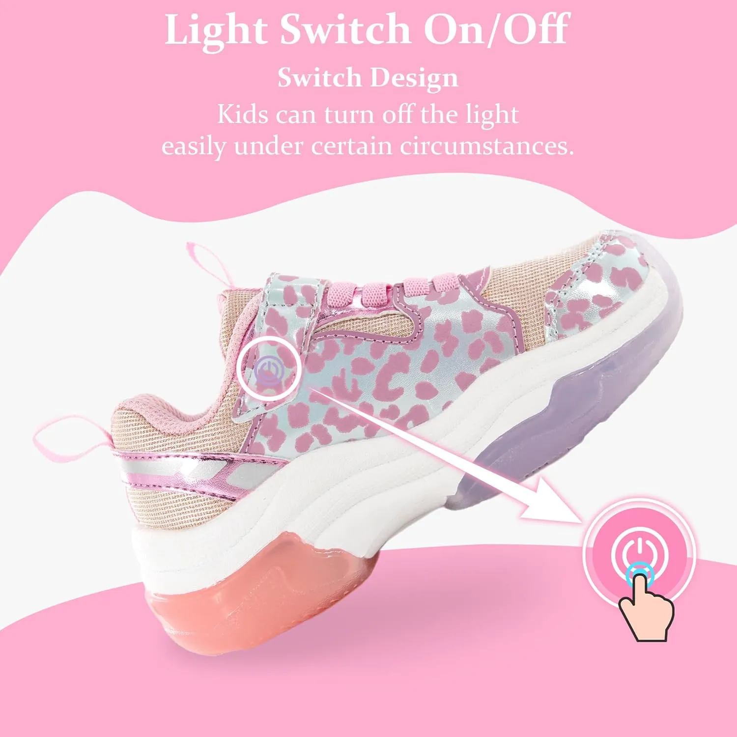 YESKIS Kids Boys Girls Light Up Shoes Lightweight Mesh Breathable Led Flashing FutuVibe Running Sneakers for Little Kid and Big Kid