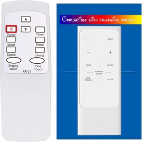 YING RAY HA-AR-01 Replacement for Arctic King Air Conditioner Remote Control RG15A(B) RG15A(B)/E RG15A1(B)/E RG15A2(B)/E RG15A3(B)/E (This is not a Universal Arctic King AC Remote Control)