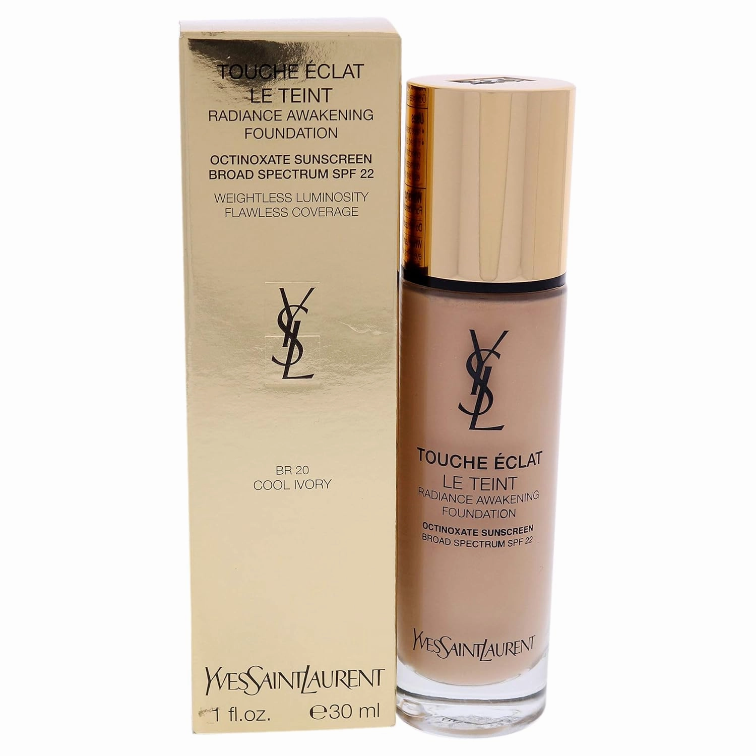 Yves Saint Laurent Awakening Foundation Spf 22, Br20 Cool Ivory, 1 Ounce