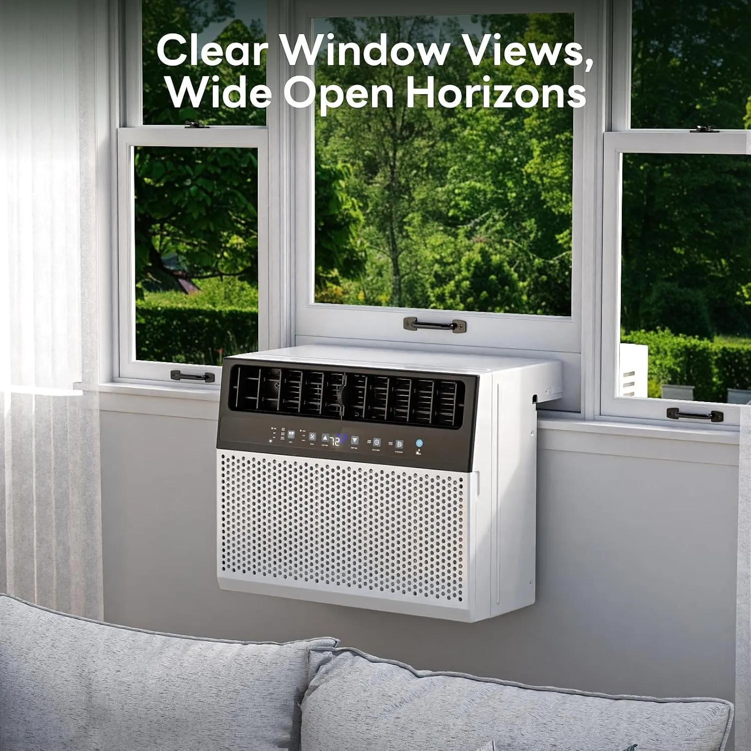 ZAFRO U-Shaped Window Air Conditioner 10000BTU Cools 400 Sq.Ft., Ultra Quiet Energy-Efficient Cooling, With Remote Control