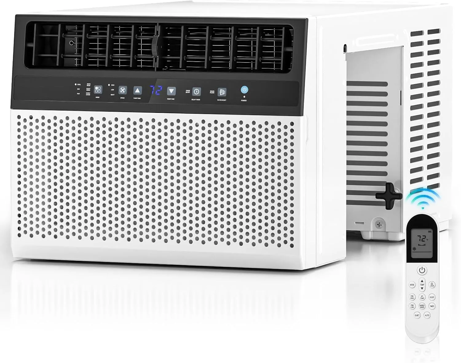 ZAFRO U-Shaped Window Air Conditioner 10000BTU Cools 400 Sq.Ft., Ultra Quiet Energy-Efficient Cooling, With Remote Control