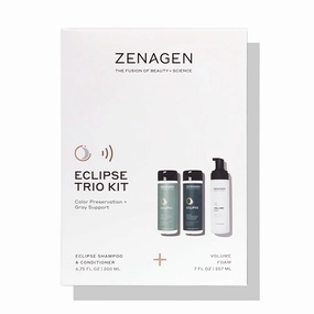 ZENAGEN Eclipse Trio Kit | Color Preservation   Gray Support | Shampoo   Conditioner   Volume Foam | for Color Protection, Hair Health & Voluminous Styles 1 ea
