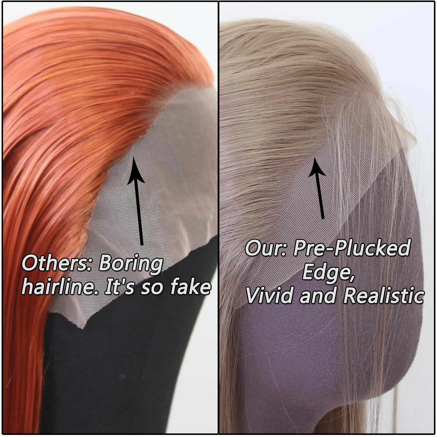 zigzag hair Ash Blonde Wig Long Straight Honey Blonde Brown Synthetic Lace Front Wigs Pre Plucked with Natural Hairline for Fashion Women Heat Resistant Hair Glueless Synthetic Lace Wig (Light Brown)