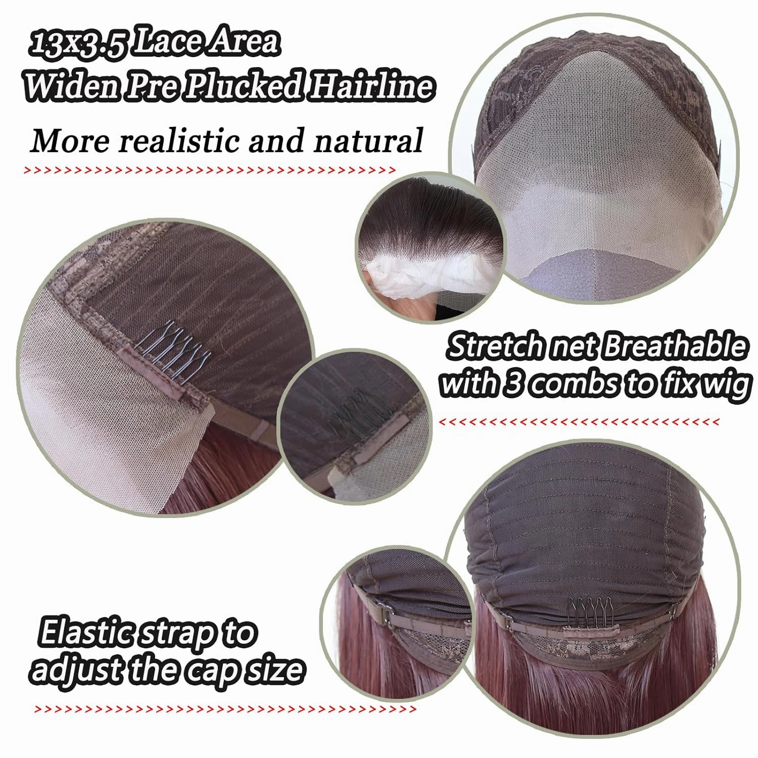 zigzag hair Ash Blonde Wig Long Straight Honey Blonde Brown Synthetic Lace Front Wigs Pre Plucked with Natural Hairline for Fashion Women Heat Resistant Hair Glueless Synthetic Lace Wig (Light Brown)