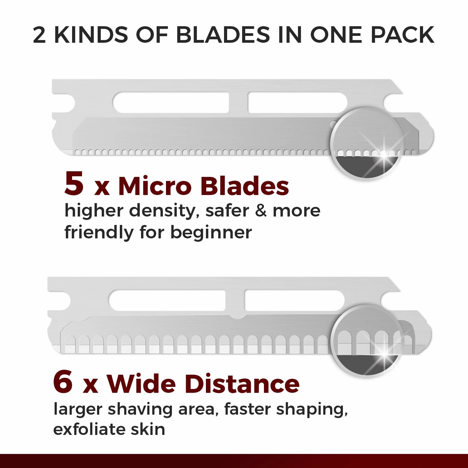 ZOMCHI Eyebrow Razor and Face Razor for Women and Men, Reusable Metal Handle with 11 Refill Blades, Dermaplane Razor with Protective Silicone Cap, Eyebrow Hair Trimmer - Polished Silver