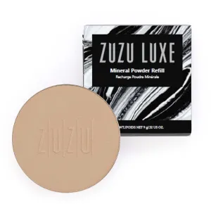ZUZU LUXE Mineral Powder, Dual Powder Foundation, medium to full coverage, natural finish. Natural, Paraben Free, Vegan, Gluten-free, Cruelty-free, Non GMO, .32 oz. (Refill D-17)